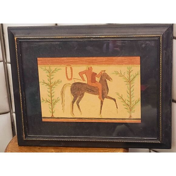 Horseman. Tomb of the Baron 500BC Framed art - Picture 5 of 6